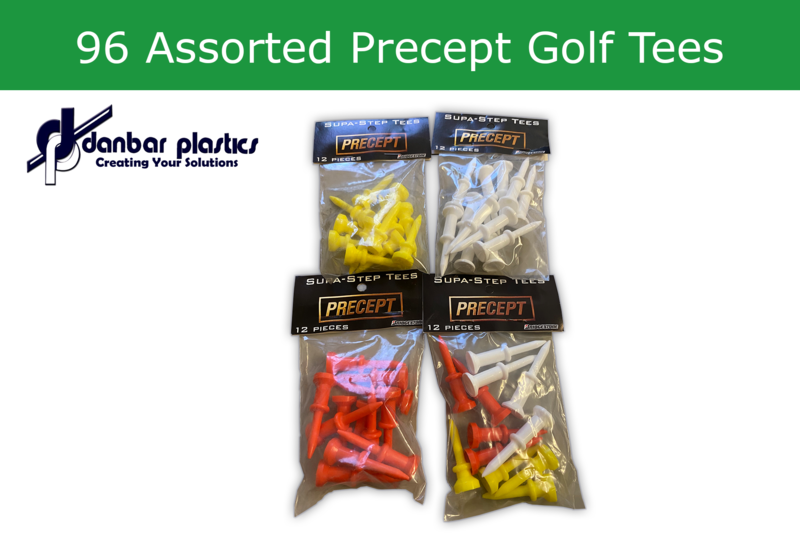 Plastic Golf Tees   20 Packs of 12 Precept Assorted High quality golf tees