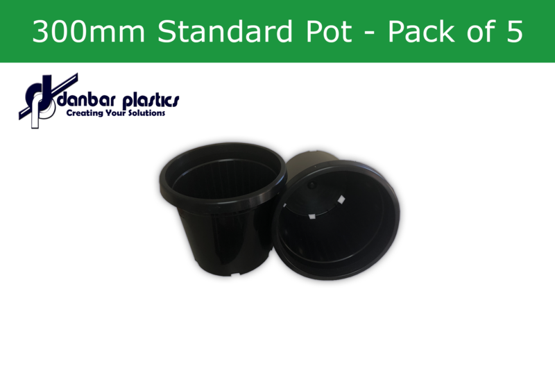 Plastic Pots 300mm Standard   Pack of 5