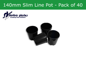 Plastic Pots 140mm Slimline - Pack of 40