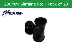 Plastic Pots 200mm Slimline - Pack of 20
