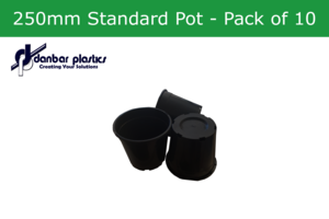 Plastic Pots 250mm Standard - Pack of 10