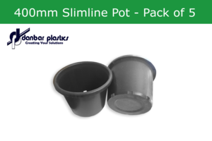 Plastic Pots 400mm Slimline   Pack of 5