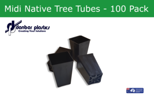 Plastic Pots - Midi Native Tree Tubes - Pack of 100
